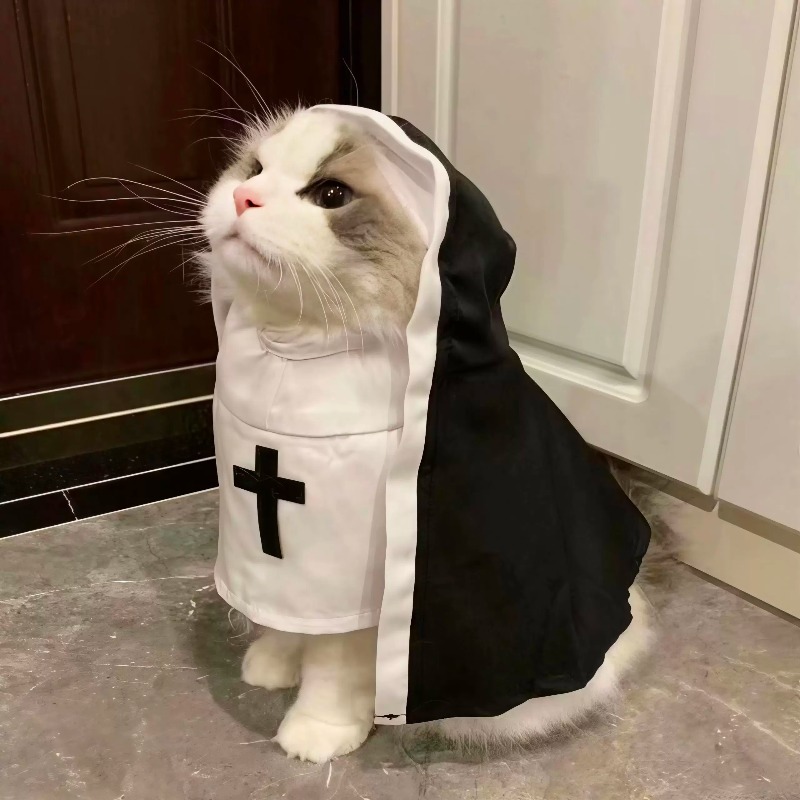 Pet Supplies First - Cute Anime Cats Nun Costume Creative
