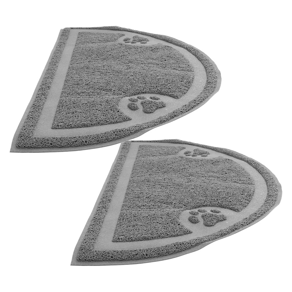 Cat Litter Mat - 2Pcs Cat Litter Box Mat Non-Slip
