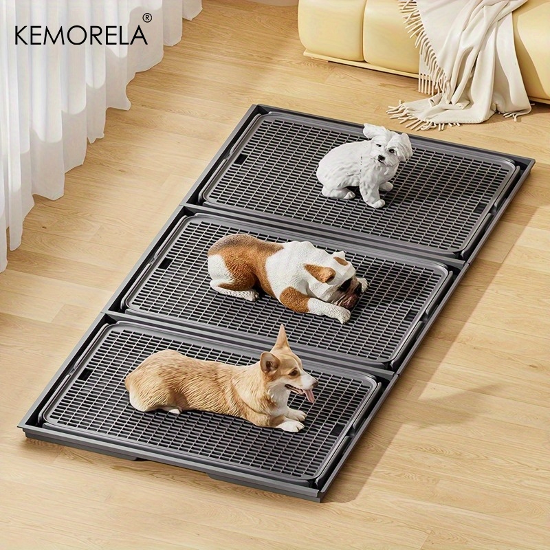 Cat Litter Mat - KEMORELA 2-in-1 Dog Potty Tray And