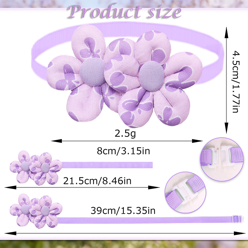 10PCS Flower Shape Sweet Dog B - Dog Bandana Scarf recension och pris