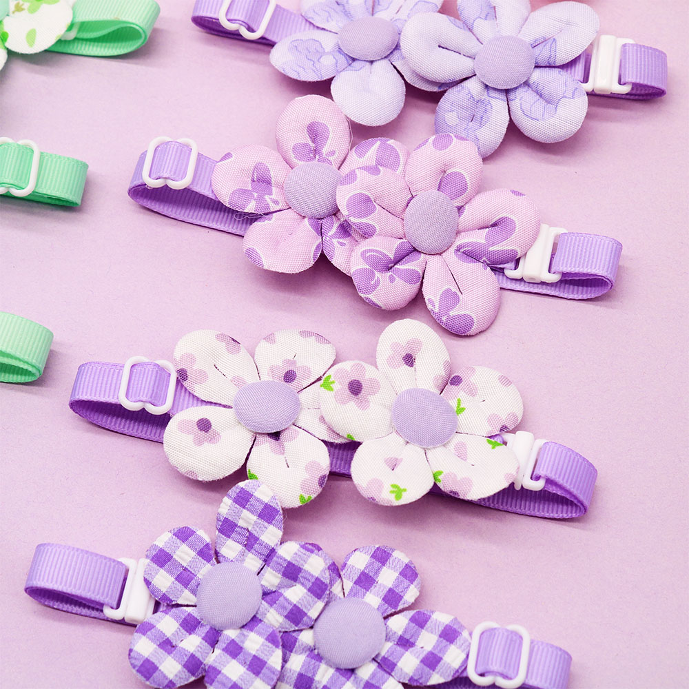 10PCS Flower Shape Sweet Dog B - Dog Bandana Scarf recension och pris