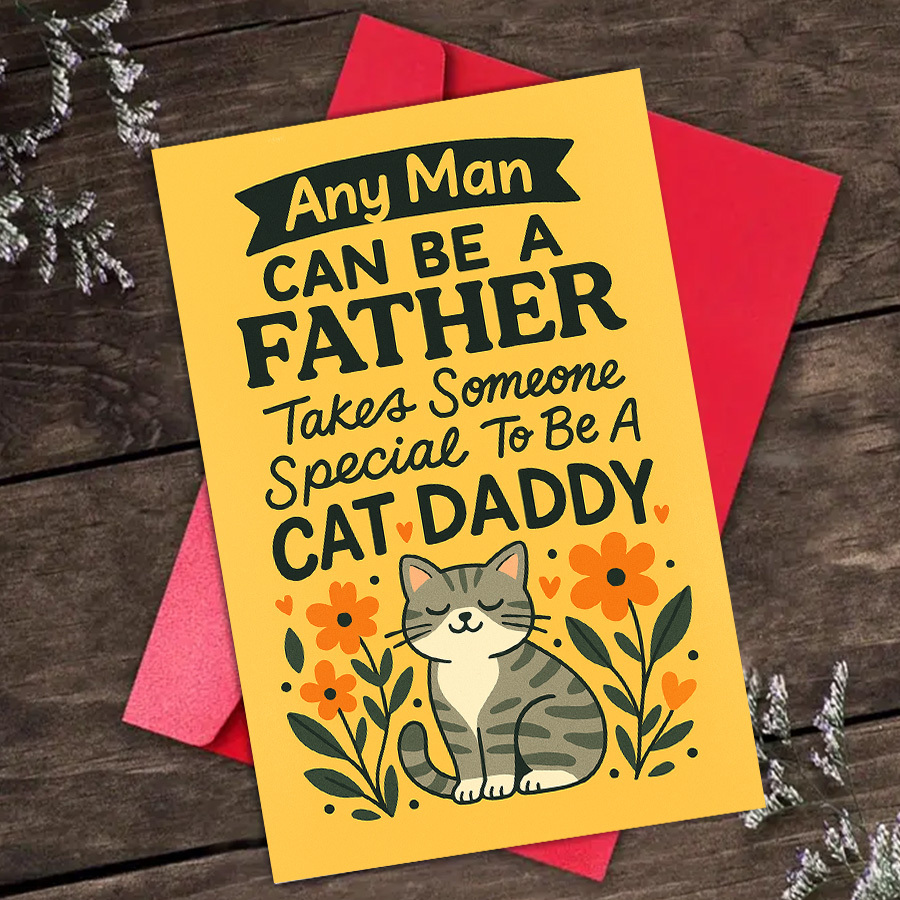 1Pcs Father's Day Greeting Car - Pet Supplies Gift Card recension och pris