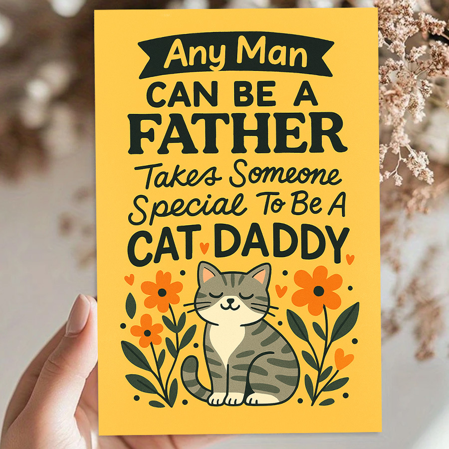 1Pcs Father's Day Greeting Car - Pet Supplies Gift Card recension och pris