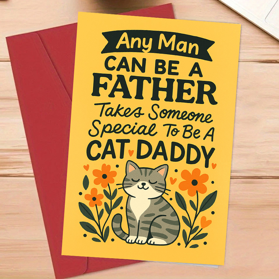 1Pcs Father's Day Greeting Car - Pet Supplies Gift Card recension och pris