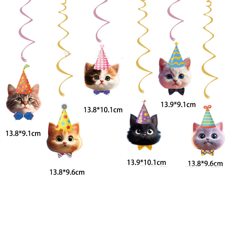 Cat Face Hanging Swirl Decorat - Pet Supplies First recension och pris
