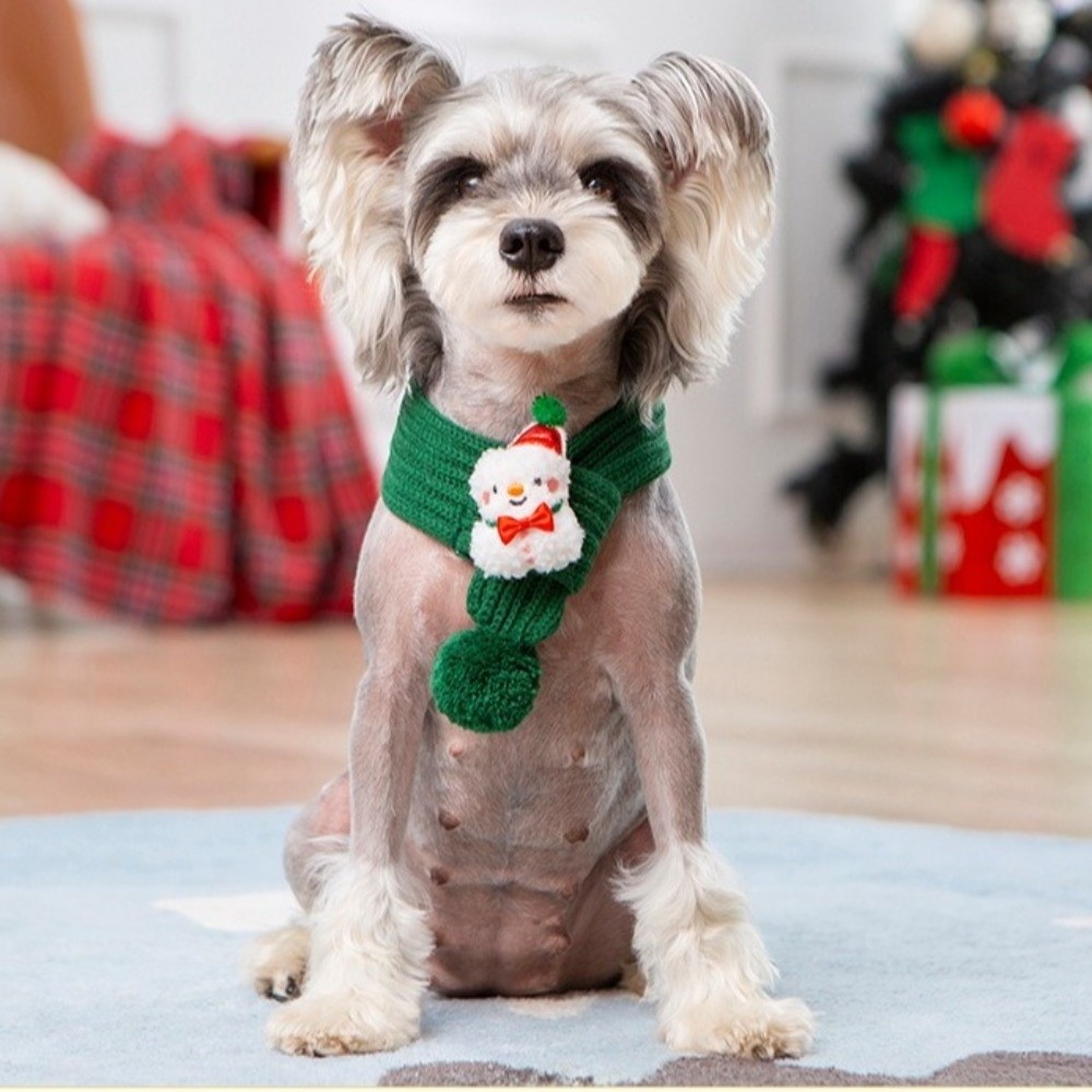 Christmas Dog Knitted Scarf Co - Dog Bandana Scarf recension och pris