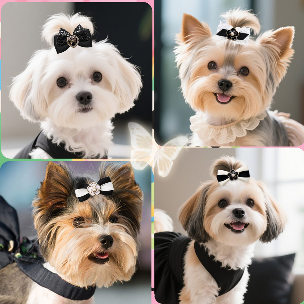 10PCS Dog Bows Wirh Metal Clip - Dog Bandana Scarf recension och pris